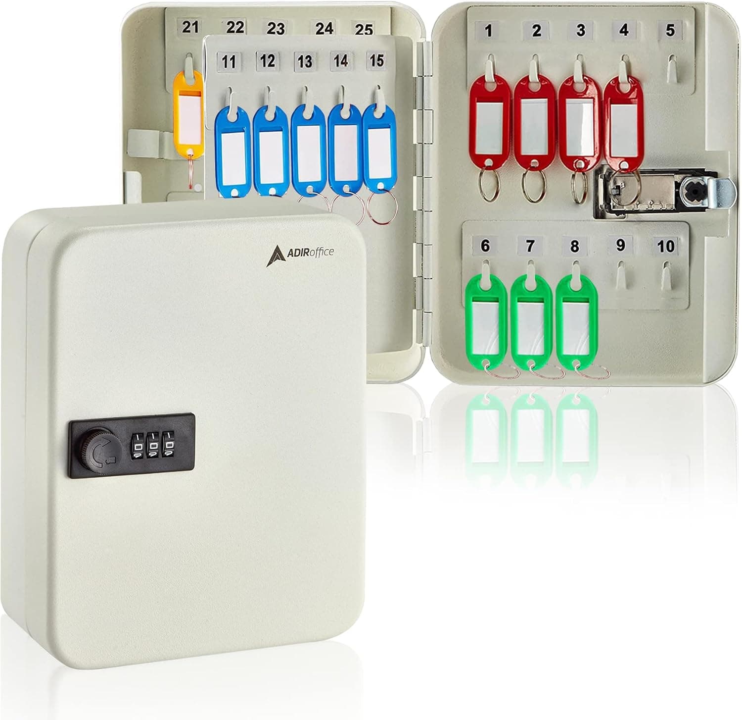 AdirOffice Steel Key Cabinet with Combination Lock