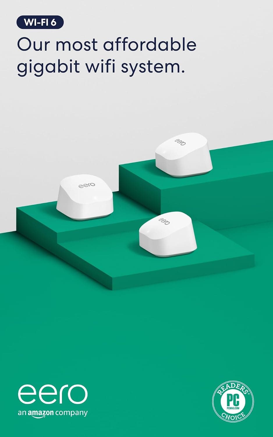 Amazon eero 6+ Mesh Wi-Fi System, 3-Pack