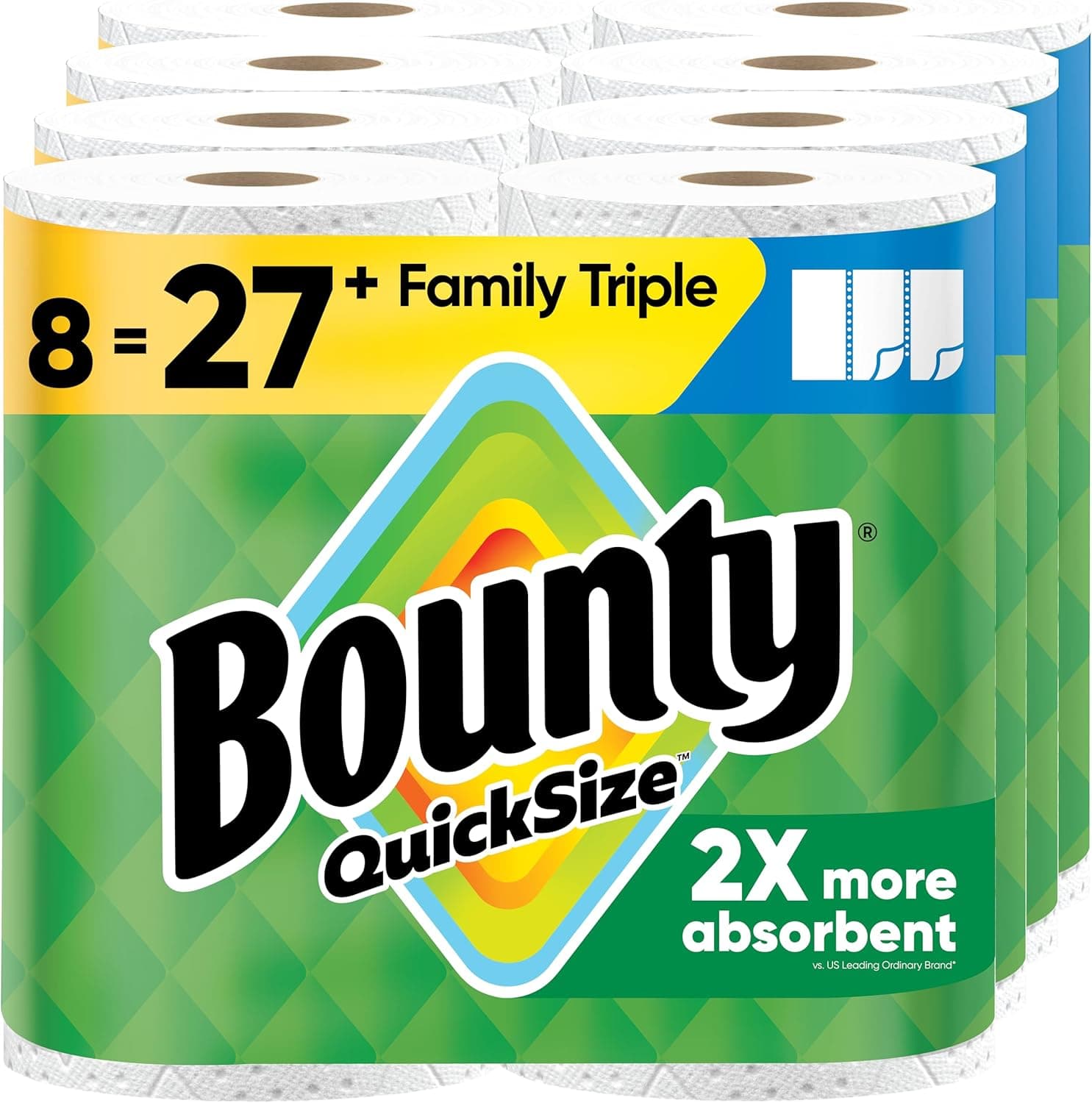 Bounty Quick-Size Paper Towels, Family Rolls