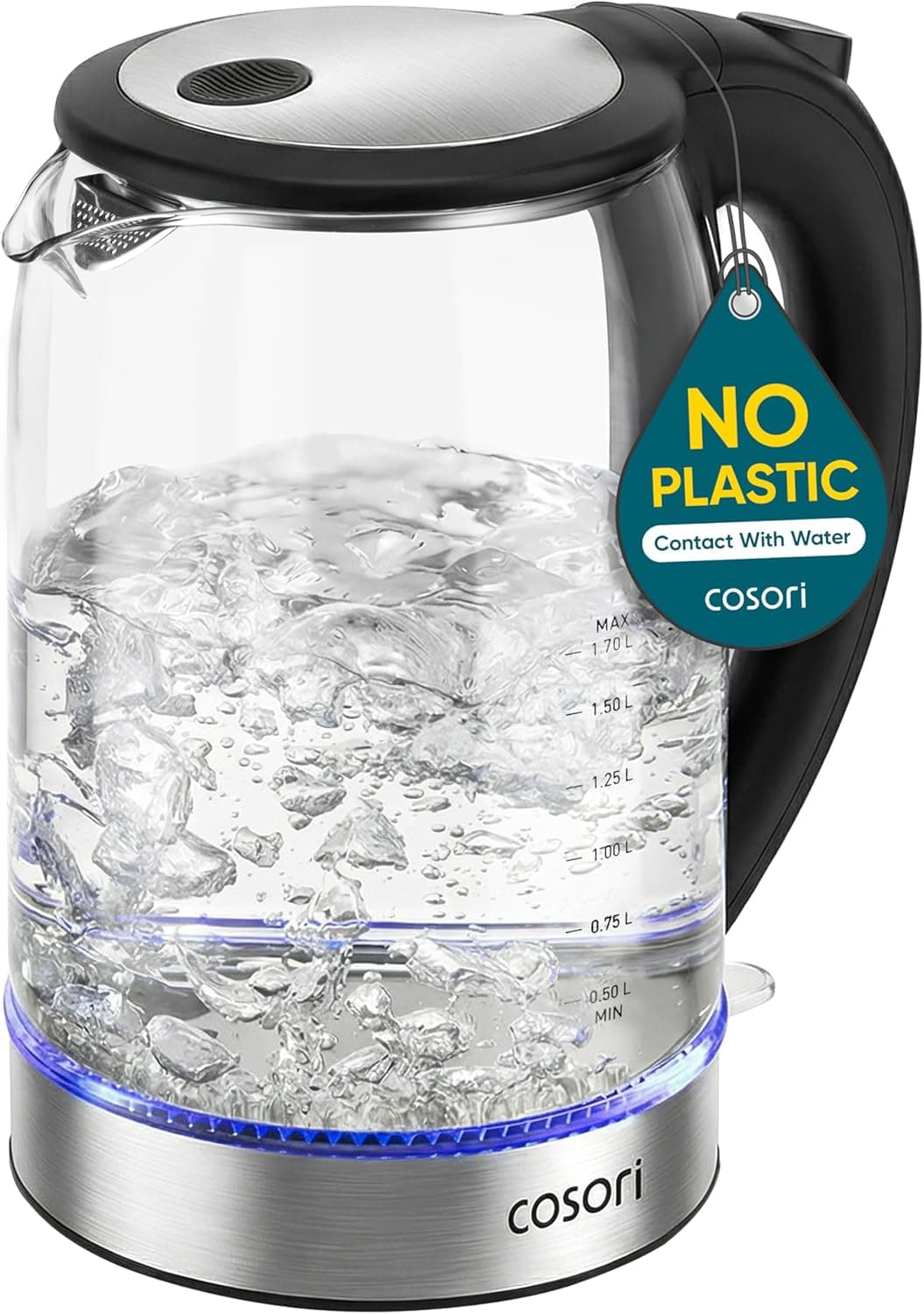 COSORI Electric Kettle, 1.7L Glass, Auto Shutoff