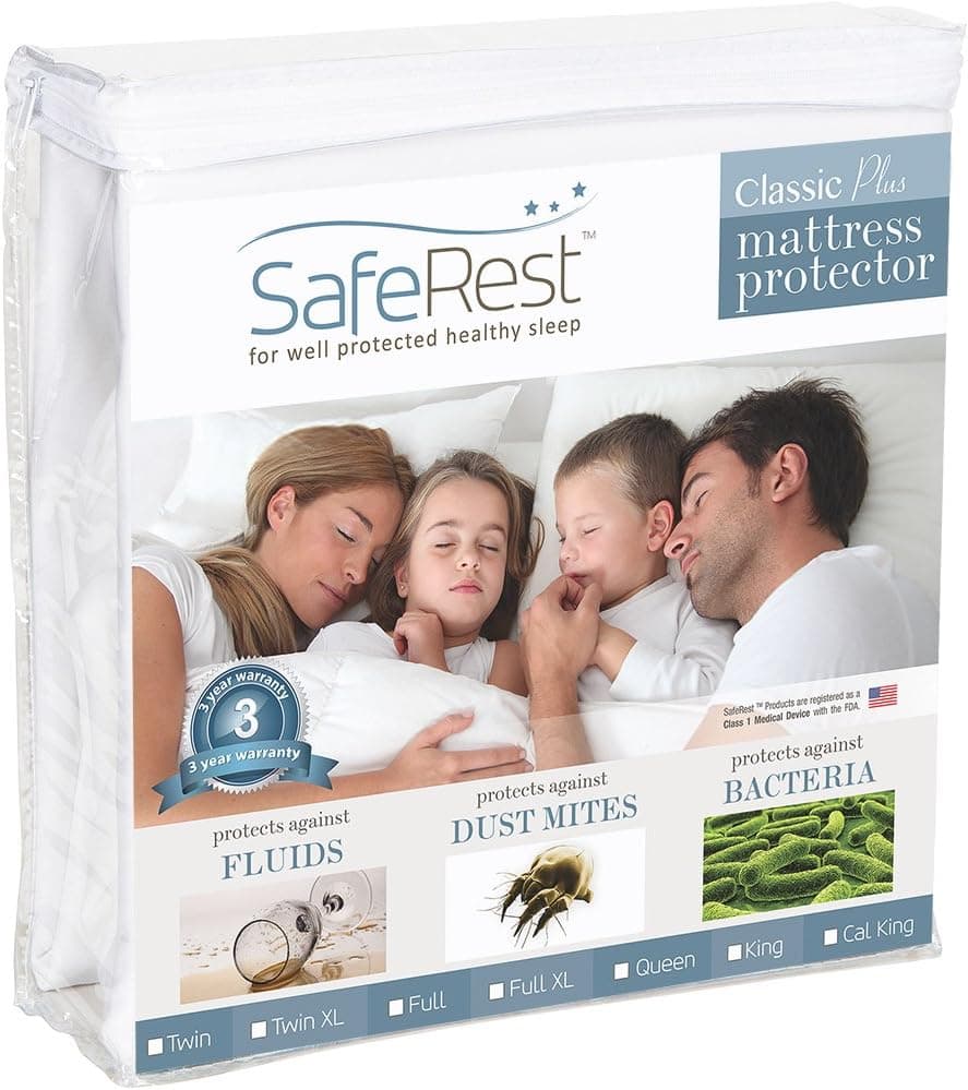 SafeRest Premium Waterproof Queen Mattress Protector