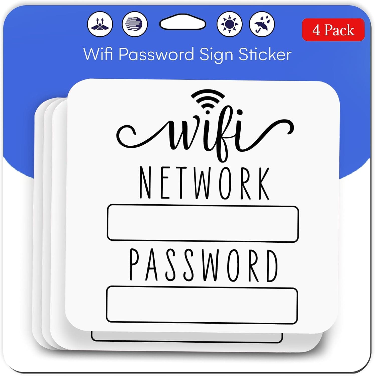 Wi-Fi / Property Information Vinyl Decal Labels