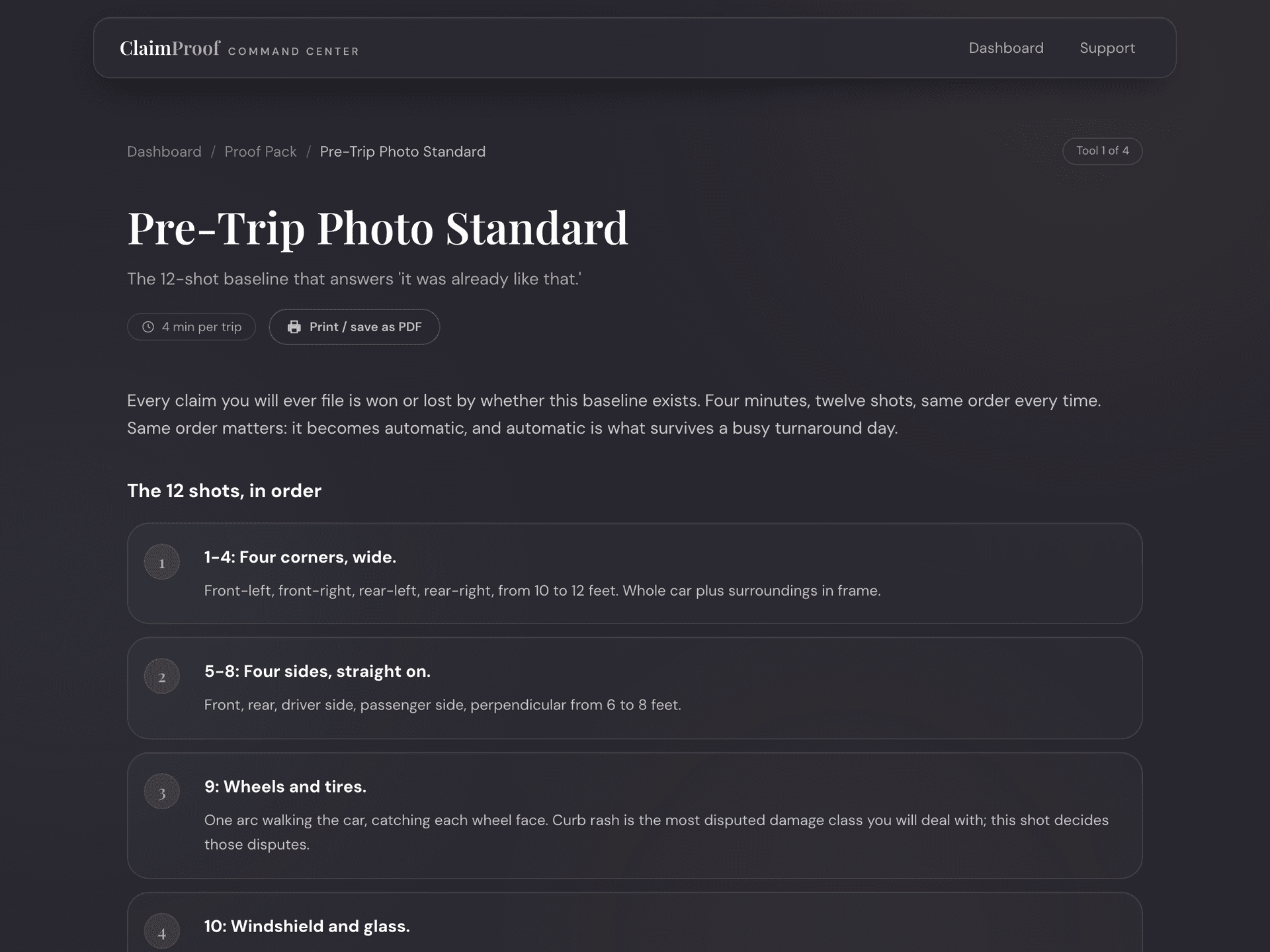 Damage Photo Protocol — inside the Claim Command Center