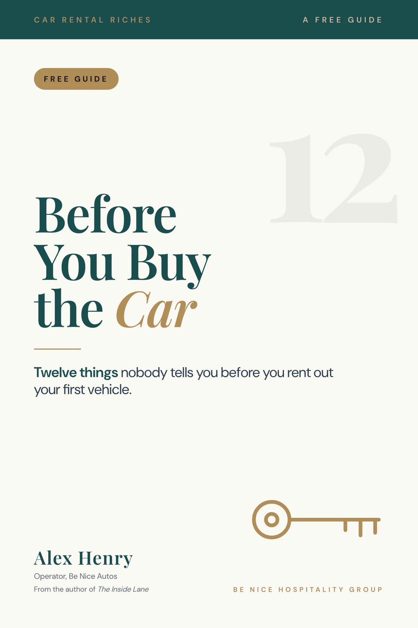 Cover of Before You Buy the Car by Alex Henry